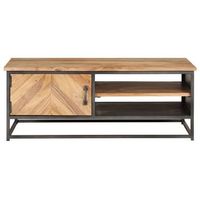 mesa de centrormesa auxiliarrmesa de cafe de madera maciza de acacia 90x50x35 cm