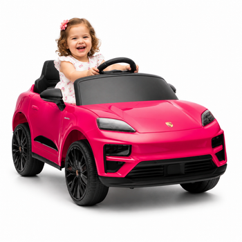 Porsche Macan 12v Rosa - Coche Eléctrico Infantil Para Niños Batería 12v Con Mando Control Remoto