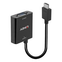 lindy 38291 adaptador de cable de vadeo 01 m hdmi tipo a estandar vga d-sub negro