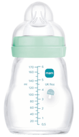 mam biberon cristal feel good flujo lento azul mate 0-2m 170 ml