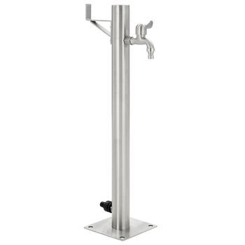 Columna De Agua De Jardín Acero Inoxidable Redonda 65 Cm Vidaxl