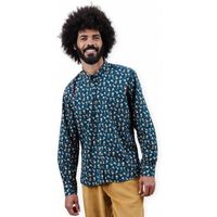 brava fabrics camisa manga larga peanuts astronaut shirt - blue para hombre