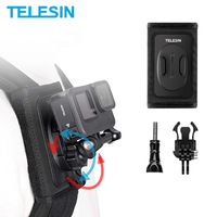 telesin 360    hebilla giratoria con doble gancho en j mochila de liberacion rapida soporte para correa de hombro para gopro hero insta360 dji osmo action