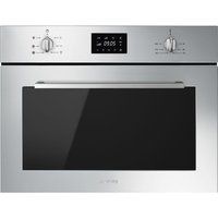smeg cucina sf4400mcx built-in compact combination microwave - stainless steel stainless steel