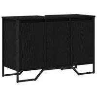 gabinete de lavabo para bano roble negro 91 x 35 x 60 cm vidaxl