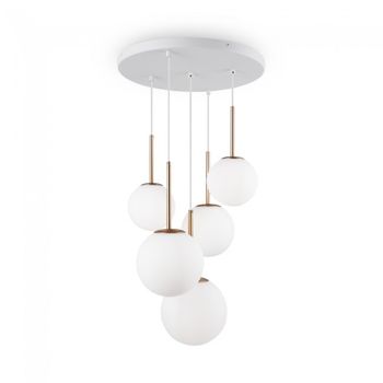 Lámpara colgante basic form opal (5 luces)