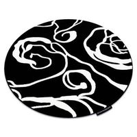 alfombra hampton rosa circulo rosa flores negro circulo 200 cm