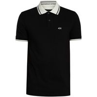 armani exchange polo polo ajustado con cuello en contraste para hombre