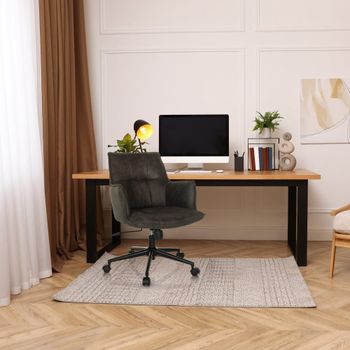Silla home office tela gris oscuro