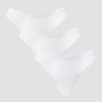 Tanga de talle medio que no deja marcas para mujer de MP (paquete de 3) - Blanco - XL