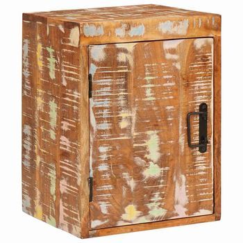 Mesita De Noche | Armario De Noche | Mesa De Noche Marrón 35 X 33 X 48 Cm Madera Maciza Recuperada