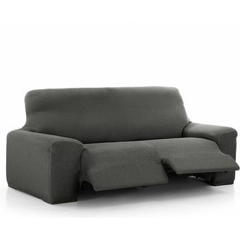 Funda De Sofá Relax Elástica Vega Para Sofá De 3 Plazas Con 2 Reposapiés Antracita
