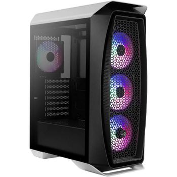 Aerocool Aero One Frost Cristal Templado USB 3.1 RGB Blanca