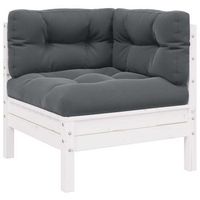 sofa de jardin de 2 plazas  sofa de exterior con cojines madera de pino blanco