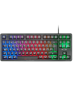 TECLADO H-MECH GAMING MARS GAMING MK023 PORTUGUES COLOR NEGRO TAMA??O COMPACTO TKL ILUMINACION RGB