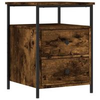 mesita de noche madera de ingenieria roble ahumado 44x45x60 cm vidaxl