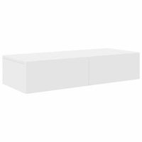 estante de pared con cajones de madera contrachapada blanco vidaxl