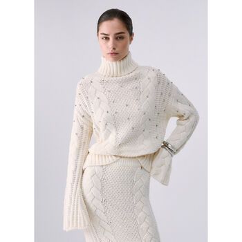 Liu Jo Jersey Jersey de cuello alto de ochos con strass para mujer