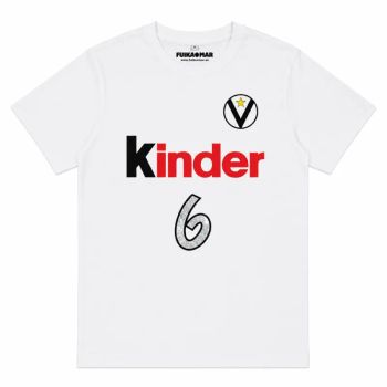 Camiseta manga corta Ginobili Virtus Kinder Blanca