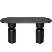 mesa entrada madera dm con patas metal negro  y 72351