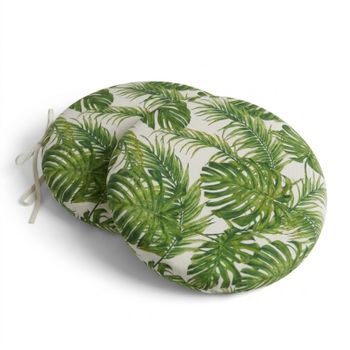 PIND Pack 2/4/6 Cojín Redondo para Silla 40x40 cm Espuma de poliuretano Desenfundable Antideslizante – Asiento Cómodo con Estampado Decorativo