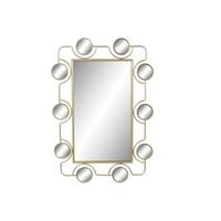espejo metal pvc 70x2x100 dorado