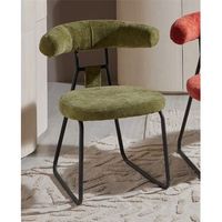silla kirk chenilla gruesa verde 58x58x76 cms