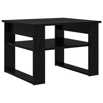 Mesa De Café - Mesa De Centro - Mesa Baja Roble Negro 64 X 54 X 44 Cm Madera De Ingeniería