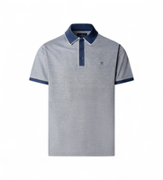 hackett london para hombre hm5600221 polo two tone gris azul xl casual algodon clasico manga corta