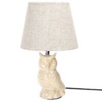 aigostar lampara de mesa de ceramica vintage lampara de mesita de noche con pantalla de tela casquillo e14 max40w luz de noche lampara de sobremesa para dormitorio salon sin bombilla