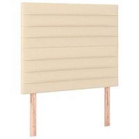 cabecero de cama de tela color crema 90x5x118128 cm vidaxl