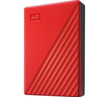 My Passport Portable Hard Drive - 4 TB, Red, Red