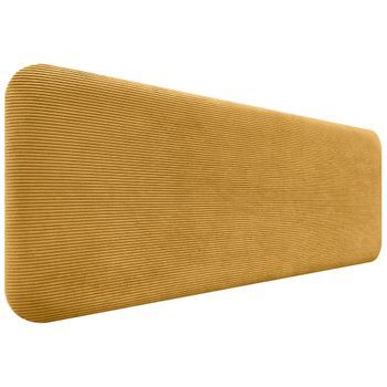 Dhome Cabecero Tapizado En Pana Liso Redondeado Pana Para Pared Acústicos Cabeceros Absorbentes Cabezal Cama Dormitorio (mostaza, 140cm)