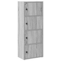 estanteriarlibreriararmario de libros madera de ingenieria gris sonoma 40x24x102 cm