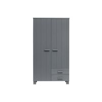woood dennis solid pine wardrobe with drawers