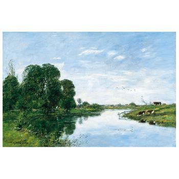 Legendarte - Cuadro Lienzo, Impresión Digital - La Touques À Saint-arnoult - Eugène Boudin - Decoración Pared Cm. 50x70