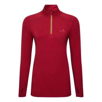 Ronhill Core Thermal 1/2 Zip Camiseta De Running Mujeres-Rojo