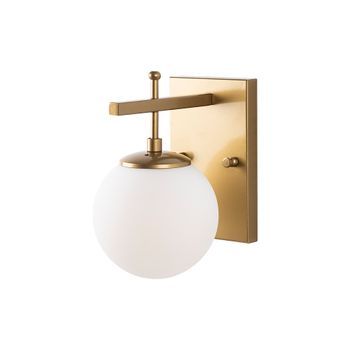 Lámpara De Pared Zahar-13110 Oro Metal Vidrio 15x20x15 Cm