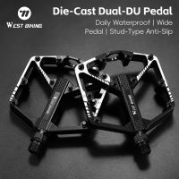 pedales de bicicleta west biking con rodamientos du anchos antideslizantes ligeros de aleacion de aluminio para bicicletas de montana y carretera accesorios para bicicleta