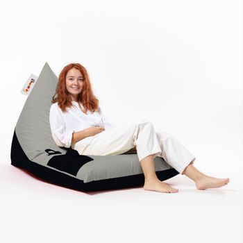Puf De Jardín Pyramid Large Double Color Bed Humo Negro