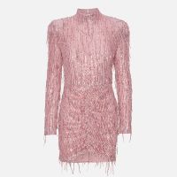rotate birger christensen sequinned mesh mini dress - dk 36uk 8