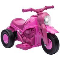 aiyaplay moto electrica para ninos 2-5 anos 3 ruedas 6 v 3 kmh con funcion de burbujas efectos luminosos y sonoros rosa