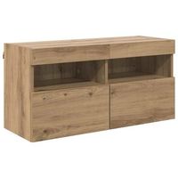 mueble de tv montado en la pared 80 x 30 x 40 cm roble artisan vidaxl
