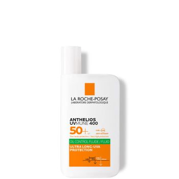 Fluido para el control de la grasa con FPS 50+ Anthelios de La Roche-Posay para pieles grasas y propensas a imperfecciones 50 ml
