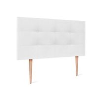cabecero de tela aqualine capitone 90x115cm con patas camas 8090 - blanco