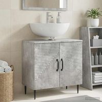 vidaxl mueble de lavabo para bano haarlem gris hormigon