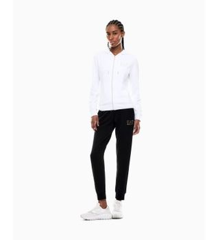 EA7 para mujer. 8NTV51_TJ9RZ Chándal Track blanco (L), Deportivo, Multideporte, Poliéster, Manga larga