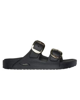 de SKECHERS SANDALIAS PLANAS SKECHERS 111592 CON HEBILLAS EN NEGRO