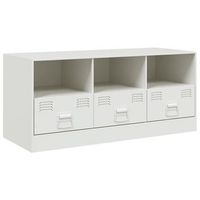 mueble para tv  mueble de salon  gabinete de tv de acero blanco 99x39x44 cm