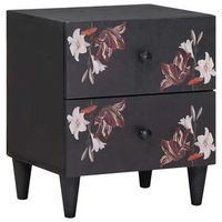 mesita de noche marron 40 x 335 x 46 cm madera de mango maciza vidaxl